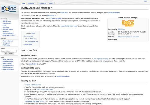 
                            5. BOINC Account Manager - BOINC