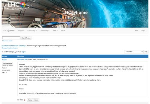 
                            11. Boinc manager login to localhost failed: wrong password - LHC@home ...
