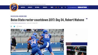
                            13. Boise State roster countdown 2017: Day 34, Robert Mahone - One ...