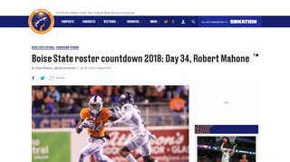 
                            12. Boise State roster countdown 2018: Day 34, Robert Mahone - One ...
