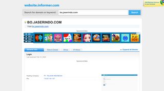 
                            10. bo.jaserindo.com at Website Informer. Login. Visit Bo Jaserindo.