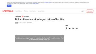 
                            9. Boka bilservice - Lasingoo reklamfilm 40s. - Lasingoo - Mynewsdesk