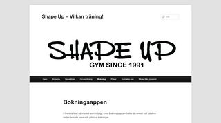 
                            8. Bokningsappen | Shape Up – Vi kan träning!