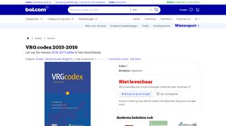 
                            10. bol.com | VRG codex 2015-2016 | 9789046575444 | Boeken