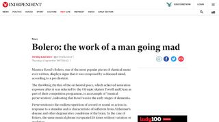 
                            6. Bolero: the work of a man going mad | The Independent