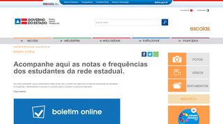 
                            10. Boletim Online - escolas - Secretaria da Educação