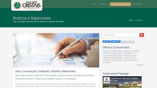 
                            6. Boletos e Balancetes | Condomínios Vale dos Cristais - Macaé/RJ.