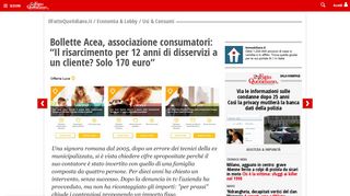 
                            12. Bollette Acea, associazione consumatori: 