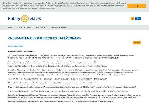 
                            12. Bollettino settimanale – Online-Meeting: Unsere eigene eClub ...