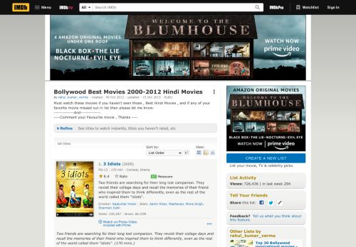
                            2. Bollywood Best Movies 2000-2012 Hindi Movies - IMDb