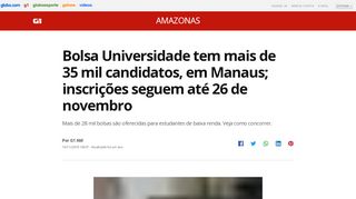 
                            11. Bolsa Universidade tem mais de 35 mil candidatos, em Manaus ...