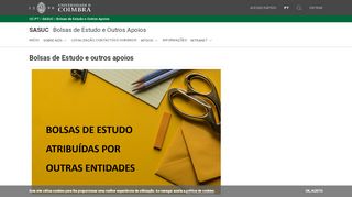 
                            7. Bolsas de Estudo e outros apoios - Universidade de Coimbra