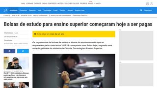 
                            5. Bolsas de estudo para ensino superior começaram hoje a ser pagas ...