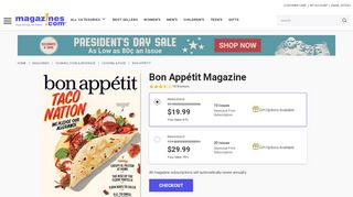 
                            6. Bon Appetit Magazine Subscription Discount | Magazines.com