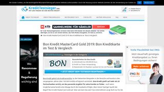 
                            7. Bon Kredit MasterCard Gold Test & Erfahrungen 2019 » Kreditkarte