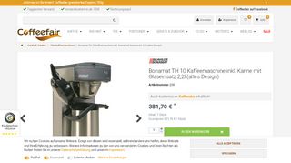 
                            12. Bonamat TH 10 Kaffeemaschine inkl. Kanne mit Glaseinsatz 2,2l (altes ...