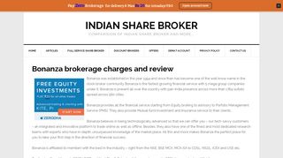 
                            9. Bonanza brokerage charges and review | Indian Share broker