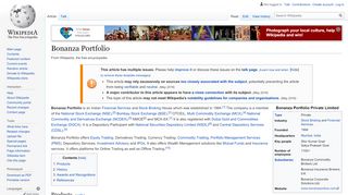 
                            10. Bonanza Portfolio - Wikipedia