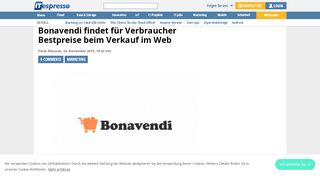 
                            11. Bonavendi findet für Verbraucher Bestpreise beim Verkauf im Web ...