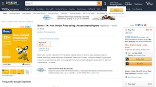 
                            6. Bond 11+: Non Verbal Reasoning: Assessment Papers: Alison ...