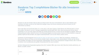 
                            11. Bondoras Top 3 empfohlene Bücher für alle Investoren – P2P ...