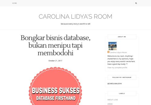 
                            8. Bongkar bisnis database, bukan menipu tapi membodohi - Carolina ...