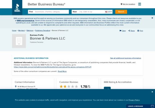 
                            8. Bonner & Partners LLC | Better Business Bureau® Profile