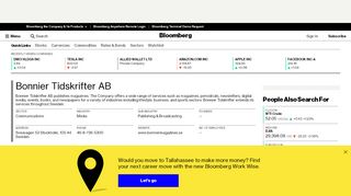 
                            10. Bonnier Tidskrifter AB: Private Company Information - Bloomberg