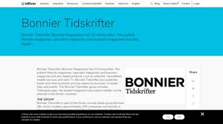 
                            8. Bonnier Tidskrifter - PIM software - inRiver