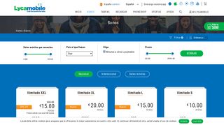 
                            3. Bonos, Llamadas Nacionales e Internacionales Baratas - Lycamobile