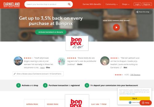 
                            13. Bonprix Up to 3,5% Extra Discount | Earnieland