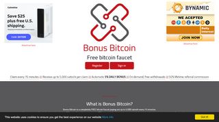 
                            5. Bonus Bitcoin - free bitcoin faucet