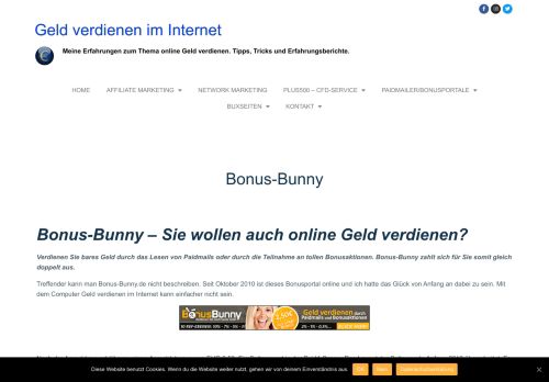 
                            6. Bonus-Bunny - Geld verdienen im Internet, Bonusaktionen