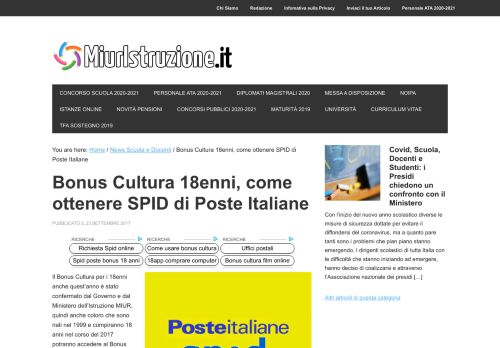 
                            7. Bonus Cultura 18enni, come ottenere SPID di Poste Italiane - MIUR ...