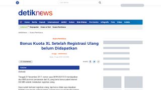 
                            10. Bonus Kuota XL Setelah Registrasi Ulang belum Didapatkan