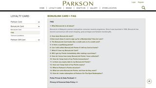 
                            11. BonusLink Card > FAQ - Parkson Malaysia