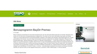 
                            10. Bonusprogramm BayDir Premeo - Kategorien - taspo.de