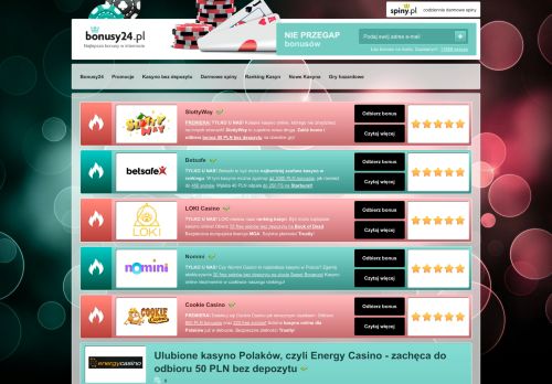 
                            12. Bonusy24 - Recenzja EnergyCasino - Opinie o EnergyCasino