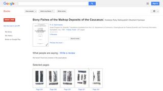 
                            12. Bony Fishes of the Maikop Deposits of the Caucasus: ...