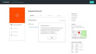 
                            10. Book an Appointment with Experimentum - Creative Services ...