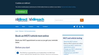 
                            6. Book an MOT/vehicle test online | nidirect