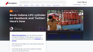 
                            12. Book Indane LPG cylinder on Facebook and Twitter! Here's how