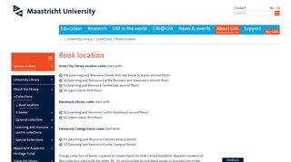 
                            4. Book location - About UM - Maastricht University