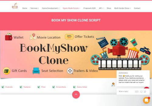 
                            11. BOOK MY SHOW CLONE | DOD - DOD IT Solutions