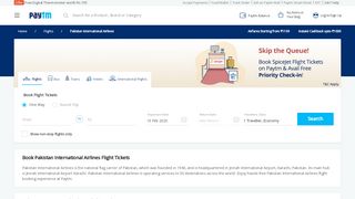 
                            5. Book Pakistan International Airlines Flight Tickets - Paytm.com