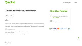 
                            11. Book tickets for Adventure Boot Camp for Women | Quicket