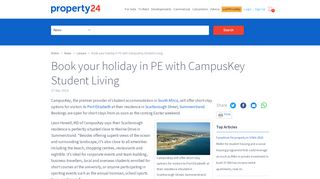 
                            3. Book your holiday in PE with CampusKey Student Living - Leisure, News