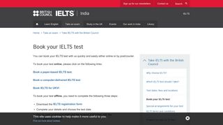 
                            9. Book your IELTS test | British Council