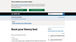 
                            4. Book your theory test - GOV.UK