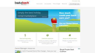 
                            5. Bookabach: Owner and property manager website